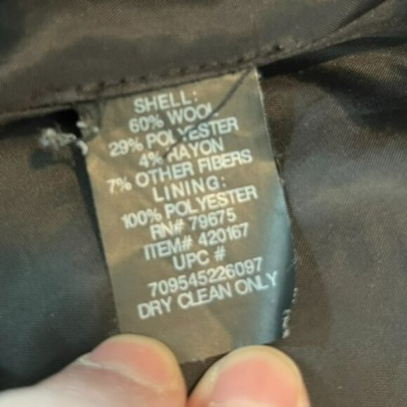 London Fog Black Wool-Blend Short Zip Jacket w/Hood, W's Medium - Picture 10 of 10